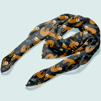 Adorable Sloths Pattern Scarf by heartlocked at Zazzle