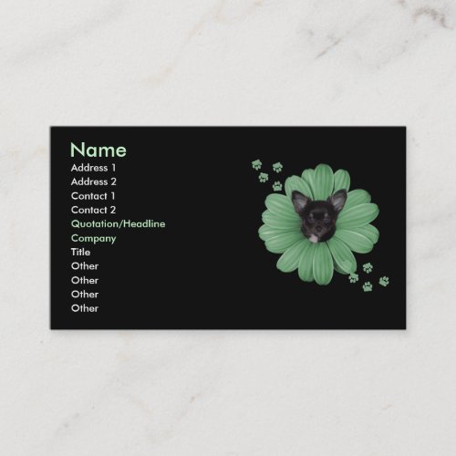 Adorable Sly Heaven Chihuahua 2 Business Card