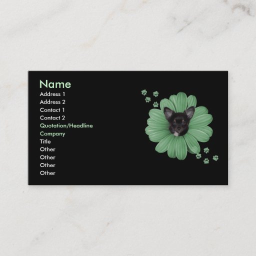 Customizable Adorable Sly Heaven Chihuahua 2 Business Card
