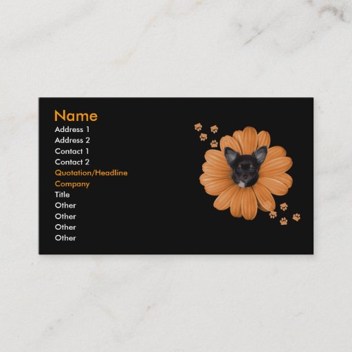 Customizable Adorable Sly Heaven Chihuahua 3 Business Card