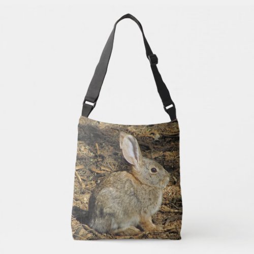 Adorable Small Brown Desert Bunny Photograph Crossbody Bag