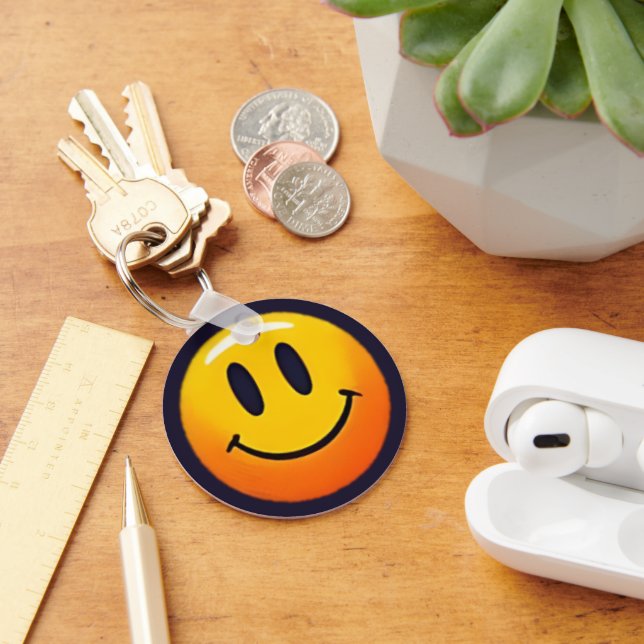 "Adorable Smile Emoji Pattern Collection" Keychain (Desk)