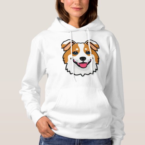 Adorable smiling dog with beautiful blue eyes hoodie