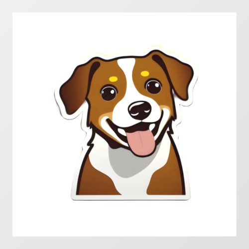 Adorable smiling dog with beautiful eyes floor decals