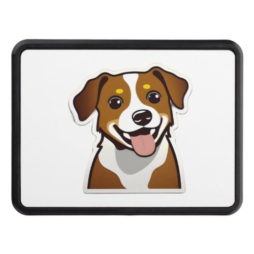 Adorable smiling dog with beautiful eyes hitch cover