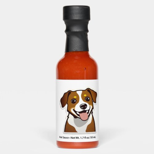Adorable smiling dog with beautiful eyes hot sauces