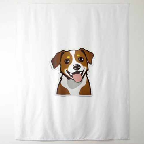 Adorable smiling dog with beautiful eyes tapestry