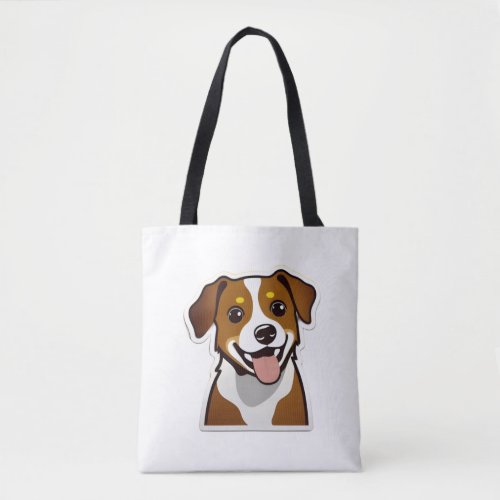 Adorable smiling dog with beautiful eyes tote bag