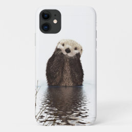 Adorable Smiling Otter in Lake iPhone 11 Case