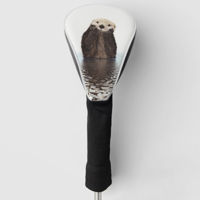 Adorable Smiling Otter in Lake Golf Head Cover (Front)