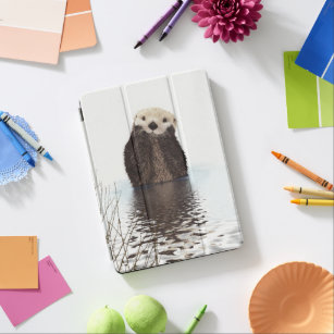 Adorable Smiling Otter in Lake iPad Air Cover