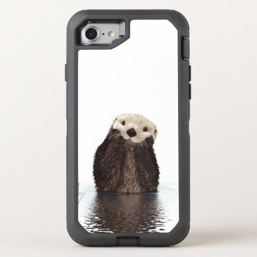 Adorable Smiling Otter in Lake OtterBox Defender iPhone SE87 Case