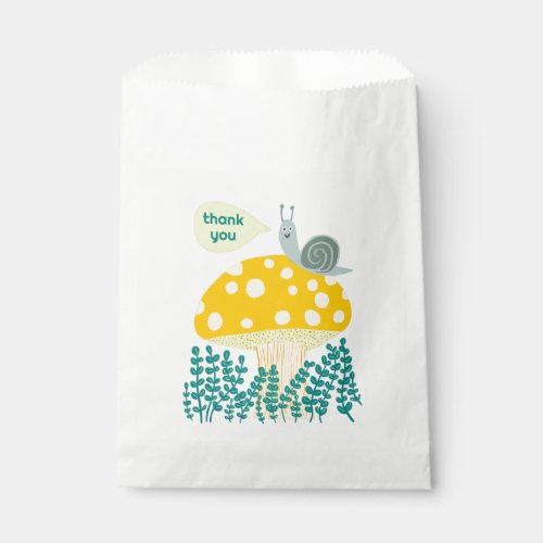 Adorable Snail Mushroom Butterfly Baby Shower  Favor Bag
