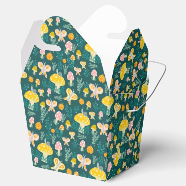 Adorable Snail Mushroom Butterfly Cute BABY SHOWER Favor Boxes (Opened)