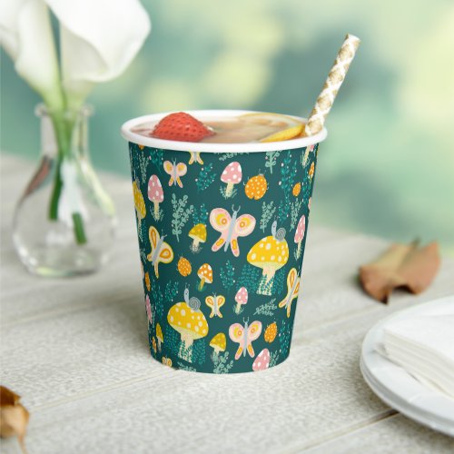 Adorable Snail Mushroom Butterfly Cute BABY SHOWER Paper Cups