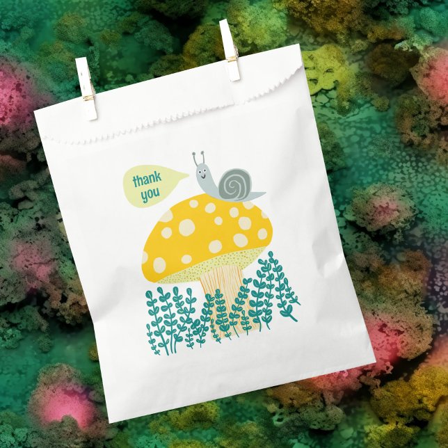Adorable Snail Mushroom Cute Butterfly Baby Shower Favor Bag (Adorable Snail Mushroom Cute Butterfly Baby Shower THANK YOU Favor Bag
)