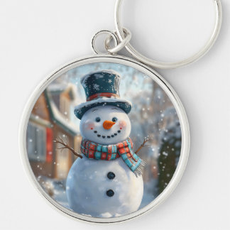 Adorable Snowman Keychain - Cute Winter Accessory