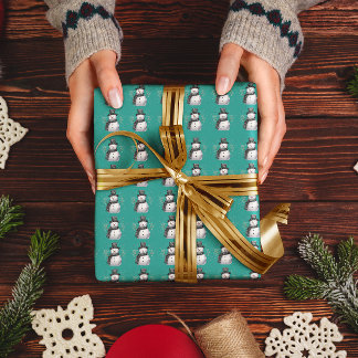 Adorable Snowman Wrapping Paper