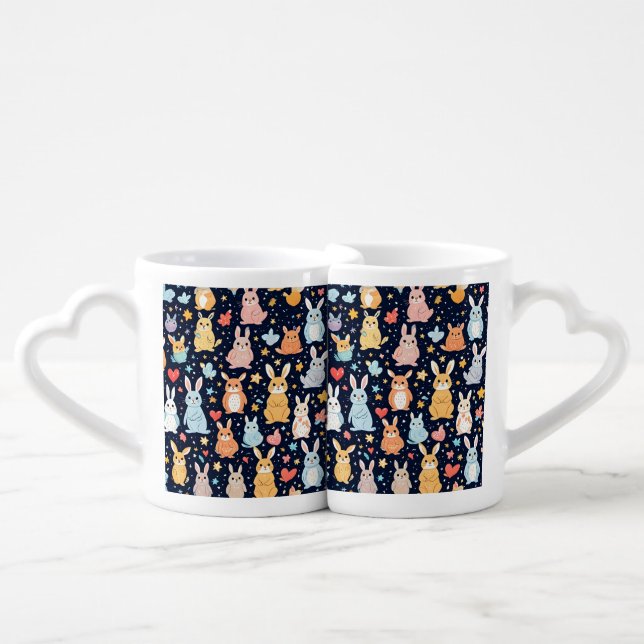Adorable Soft Pastel Baby Animal Pattern Mug (Front Nesting)