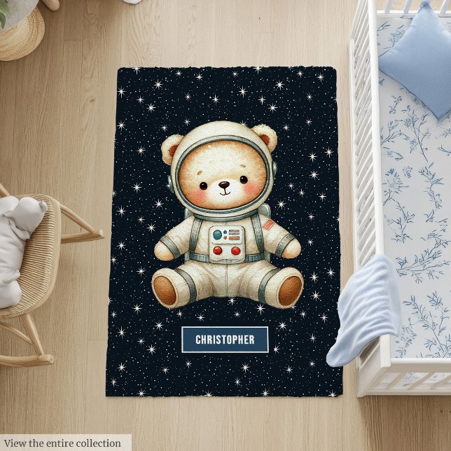 Adorable Space Bear Astronaut Rug for Kids Room (Adorable Space Bear Astronaut Rug for Kids Room)