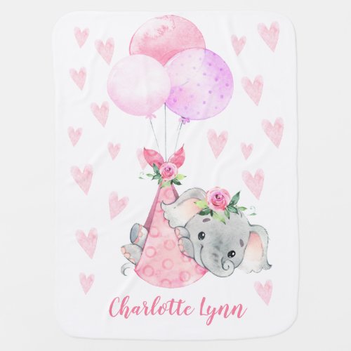 Adorable Special Delivery Elephant Baby Blanket