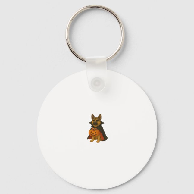 Adorable Spooky Golden Retriever Ghost Classic T-S Keychain (Front)
