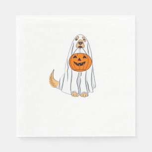 Adorable Spooky Golden Retriever Ghost Classic T-S Napkins