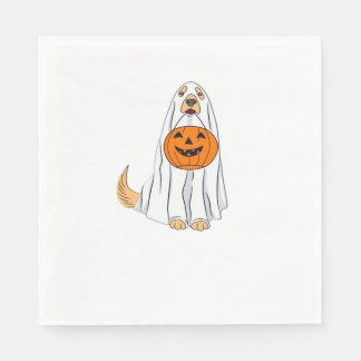 Adorable Spooky Golden Retriever Ghost Classic T-S Napkins