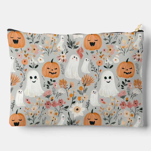 Adorable Spooky Season Ghost Makeup Bag (Back)