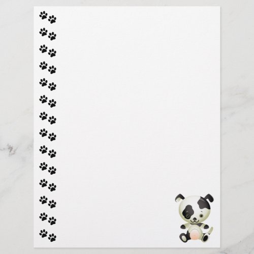 Adorable Spotted Puppy Letterhead
