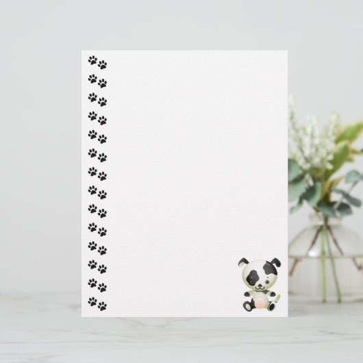 Adorable Spotted Puppy Letterhead (Standing Front)