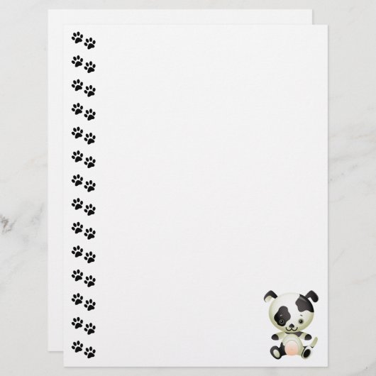Adorable Spotted Puppy Letterhead (Front/Back)
