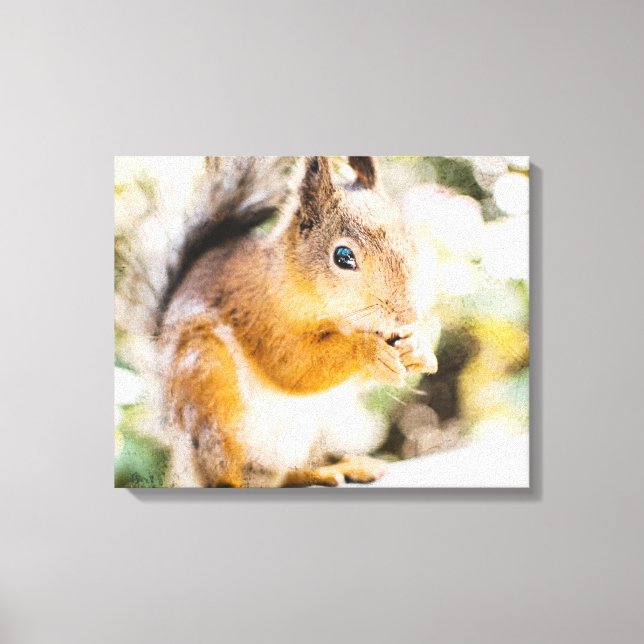 Adorable Squirrel Canvas Print (Front)