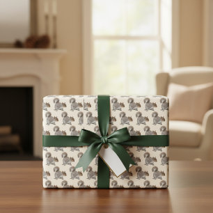 Adorable Squirrel Wrapping Paper Sheet