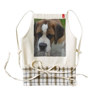 Adorable St Bernard Zazzle HEART Apron