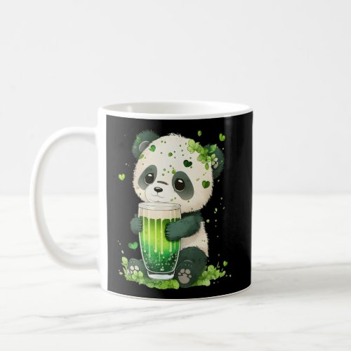 Adorable St PatrickS Day Panda With Green Drink Coffee Mug