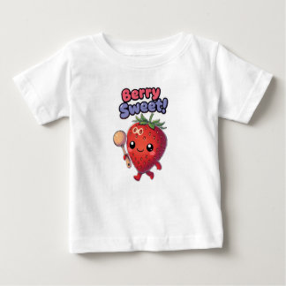 Adorable Strawberry with Maraca and 'Berry Sweet Baby T-Shirt