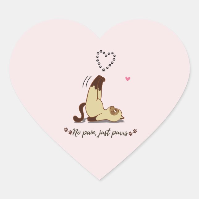 Adorable Stretching Cat Sticker for Cat Lovers (Front)