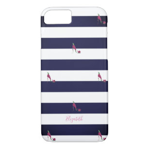 Adorable Striped,High Heels -Personalized iPhone 8/7 Case