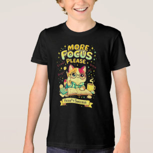 Adorable Study Cat Math Motivation Design Students Tri-Blend Shirt