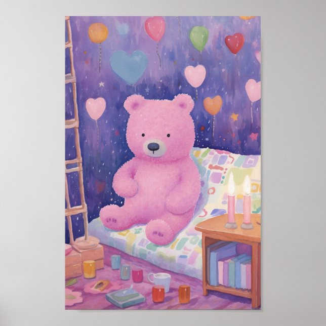 Adorable Stuffed Bear Poster (Front)