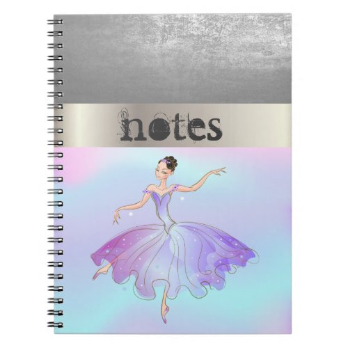 Adorable Stylish Ballerina Holographic Notebook