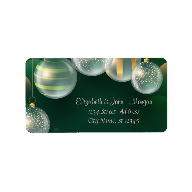 Adorable Stylish ,Christmas Balls,Green Label (Front)