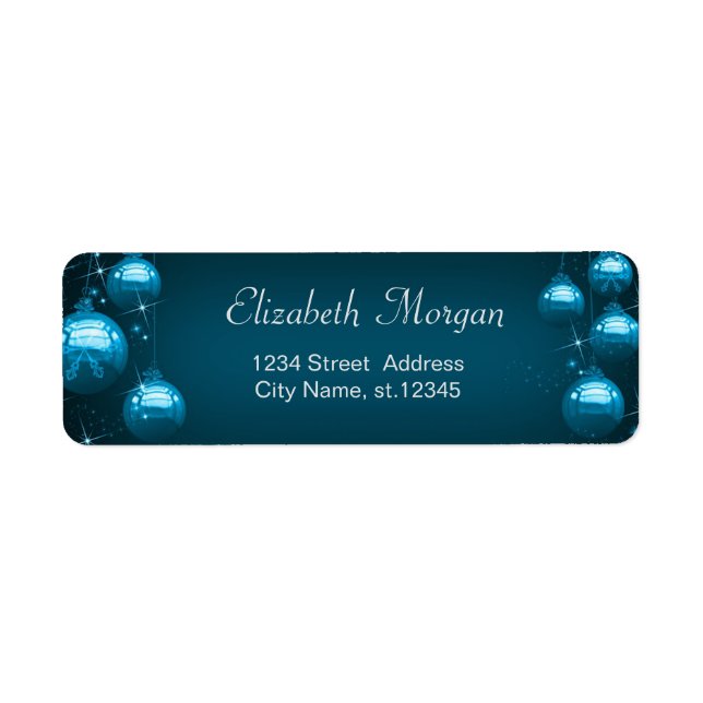 Adorable Stylish ,Christmas Balls, Holiday Label (Front)