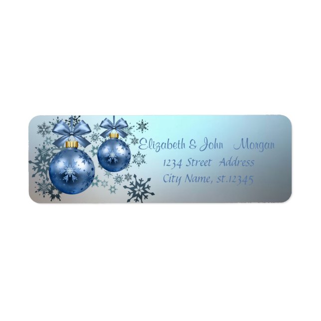 Adorable Stylish ,Christmas Balls,Snowflakes Label (Front)