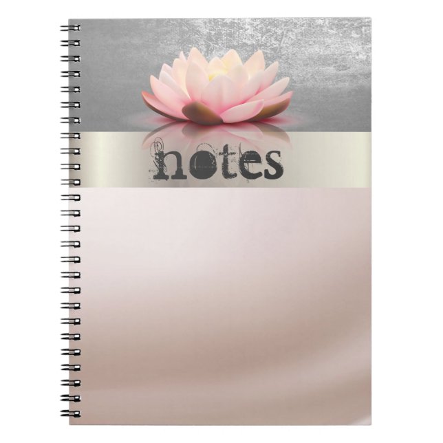 Adorable Stylish Lotus Notebook (Front)