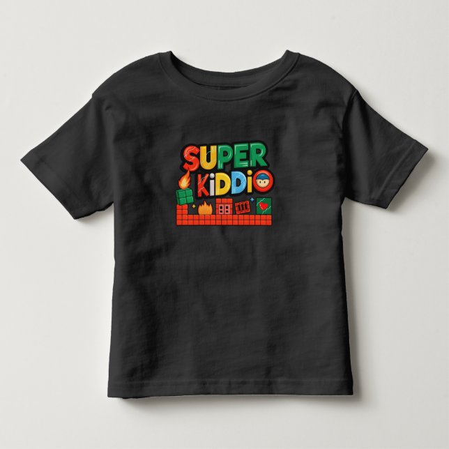  Adorable Super Kiddio Colorful Art For Kids Toddler T-shirt (Front)