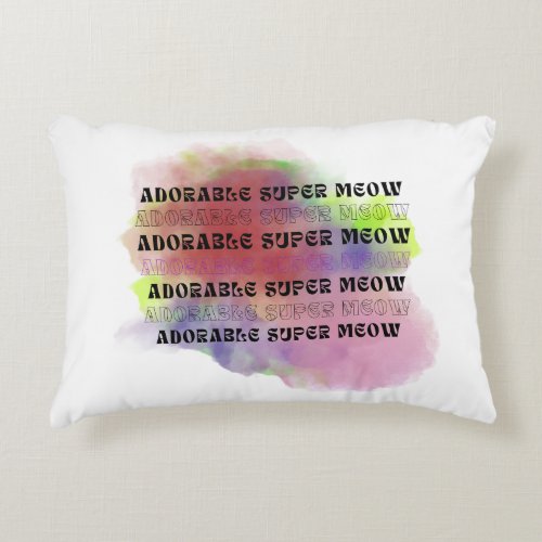 adorable super meow Pillow