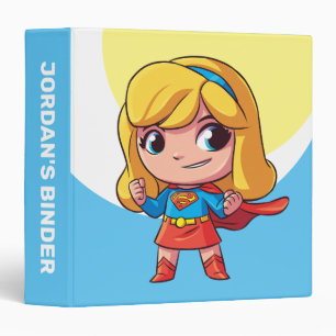 Adorable Supergirl Stance 3 Ring Binder