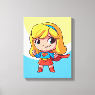 Adorable Supergirl Stance Canvas Print